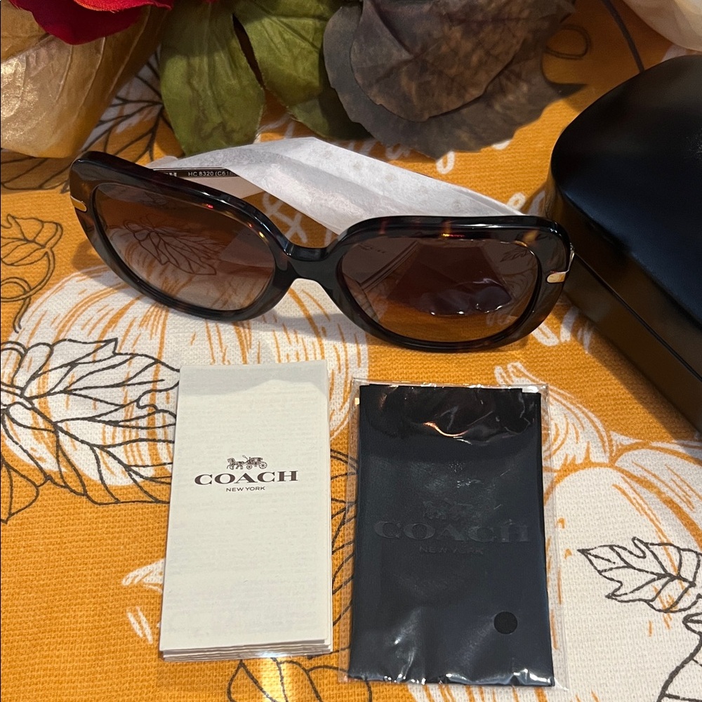 Coach Tortoise Shell Sunglasses - Picture 8 of 14